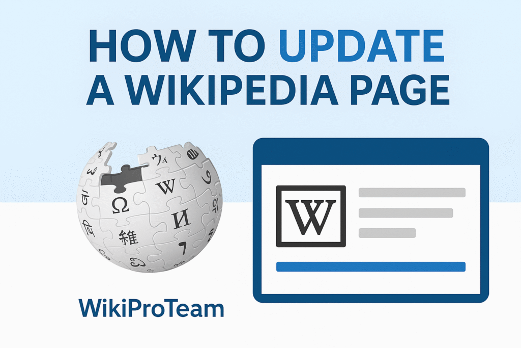 how to update a wikipedia page, hire a wikipedia editor