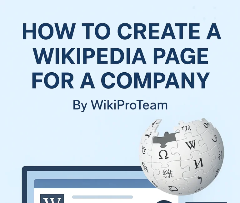 thinking about creating a wikipedia page for your company
